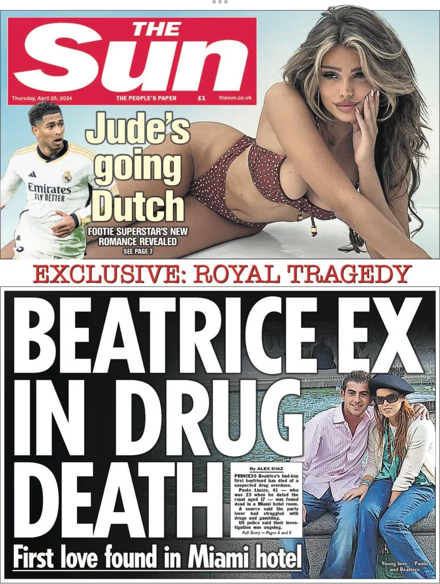 The Sun - Beatrice ex in drug death 