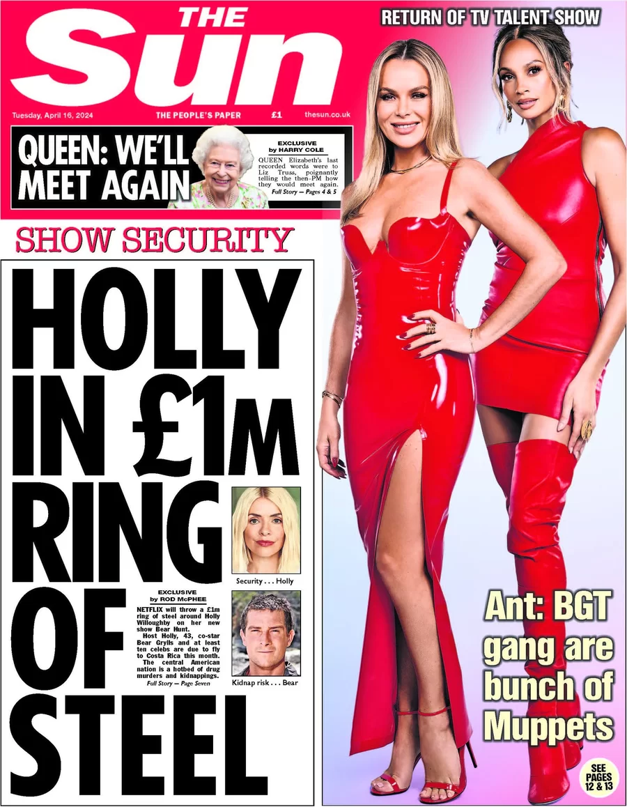 The Sun  - Holly in £1m ring of steel 