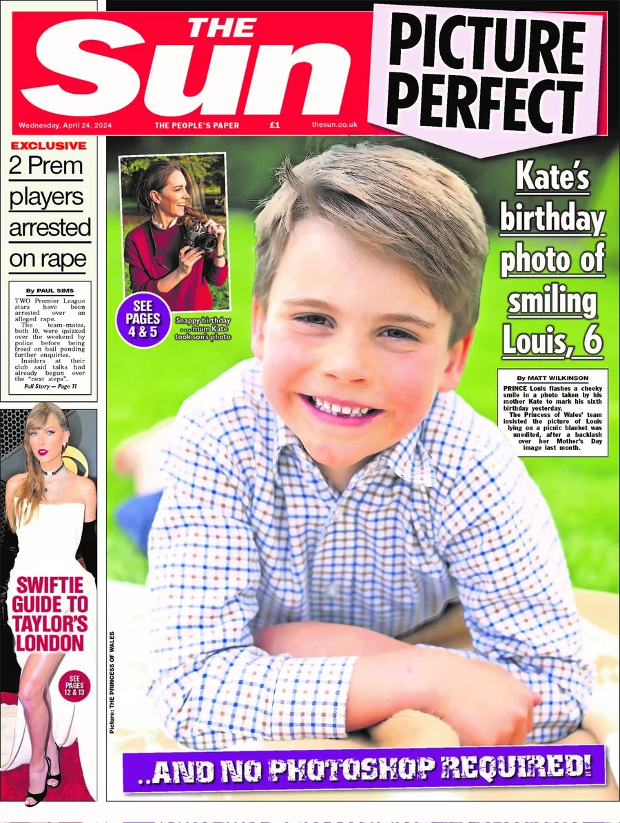 The Sun - Prince Louis turns 6: Birthday photo of smiling Louis