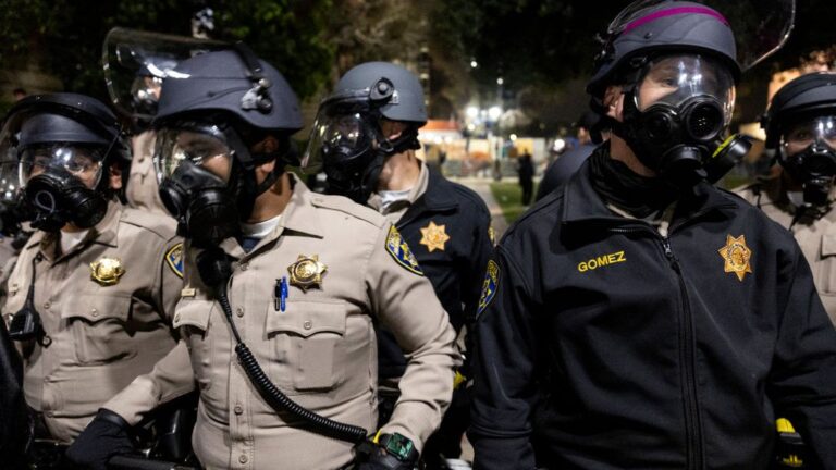Joe Biden calls for order after police clear UCLA camp 