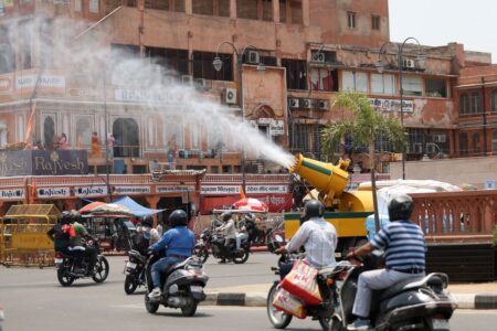Intense Delhi heatwave sees temperatures soar above 45C