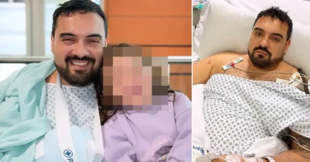 Dad who protected family from sword attacker reunited with daughter
