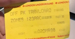 London Tube ticket from the 80s reveals just how much fares have risen