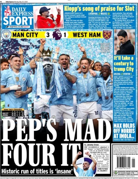 Man City 3-1 West Ham: Pep’s Mad Four It 