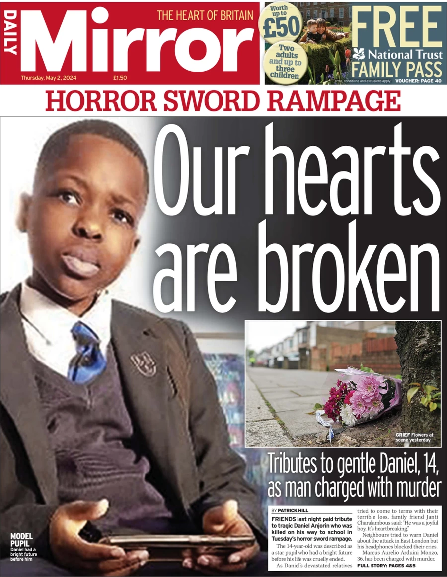 Daily Mirror - Horror sword rampage: Our hearts are broken 