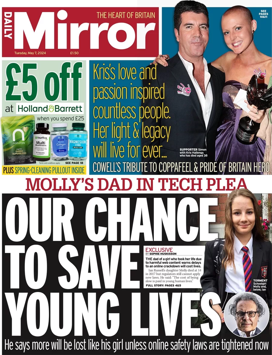 Daily Mirror - Our chance to save young lives