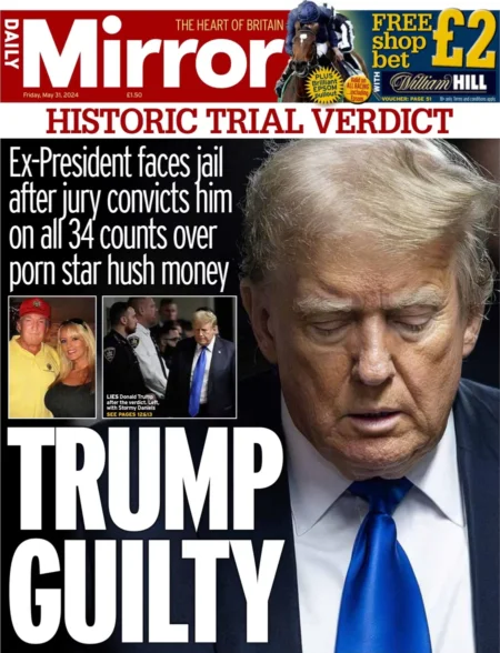 Daily Mirror - Trump Guilty