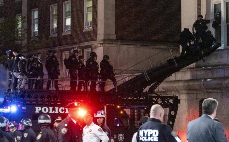 New York police arrest dozens as protesters cleared from Columbia campus