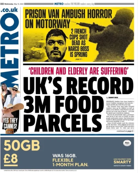 Metro – UK’s record 3m food parcels