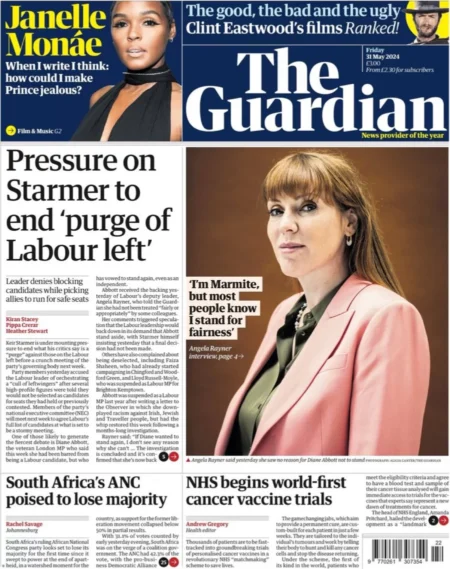 The Guardian - Pressure on Starmer to end purge of the Labour left 