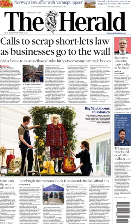 The Herald – Calls to Scrap Short-Lets Law as Businesses Go to the Wall