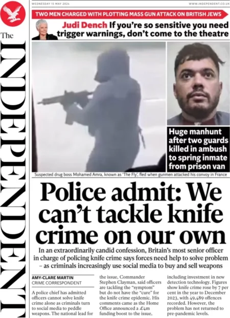 The Independent – Police: We can’t tackle knife crime on our own