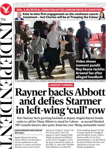 The Independent - Rayner backs Abbott and defies Starmer in left-wing cull row 