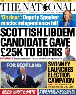 Scottish Lib Dem candidate gave £25k to Boris