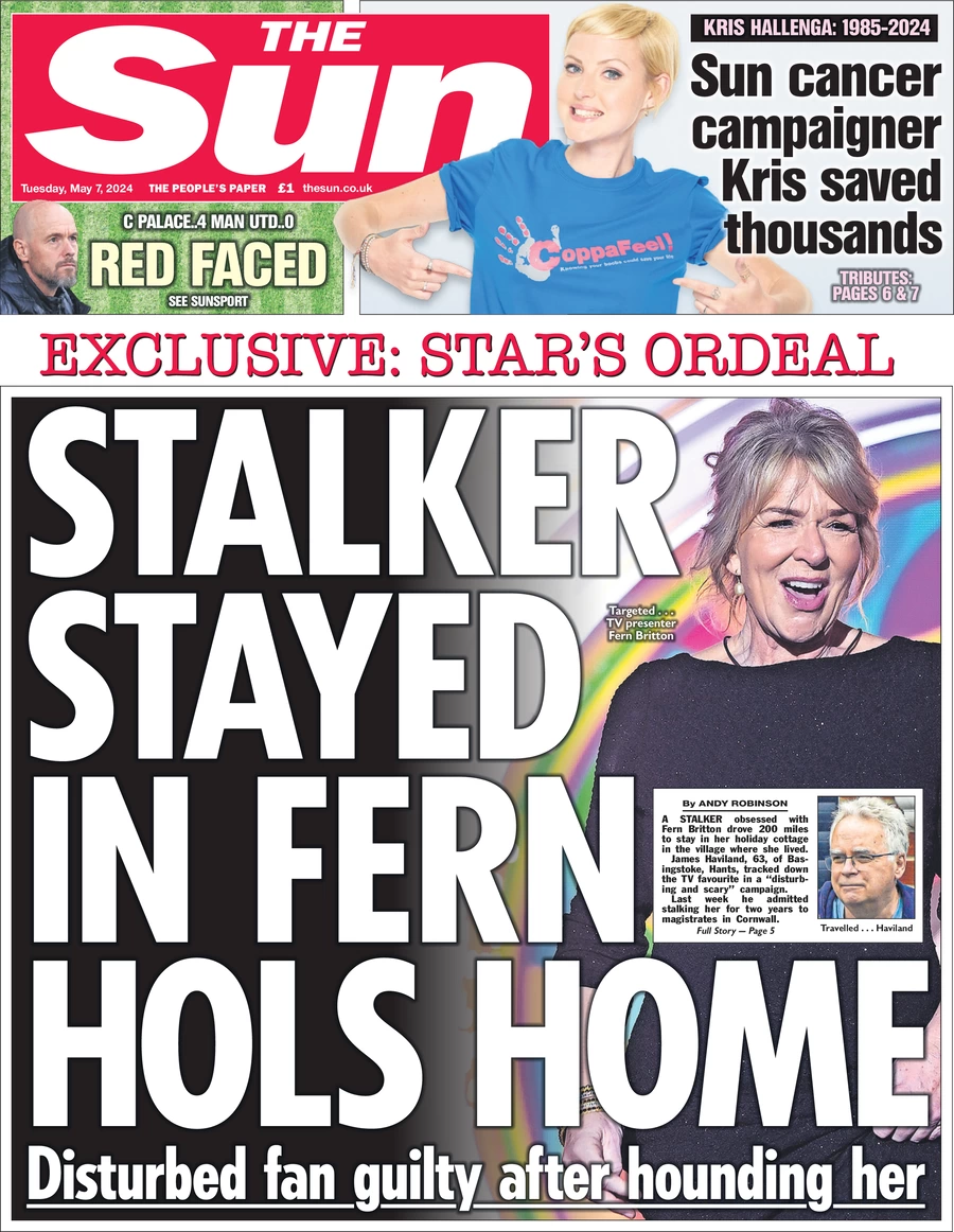 The Sun - Stalker stayed in Fern holiday home 