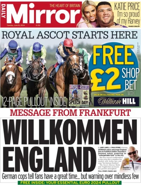 Daily Mirror - Willkommen England