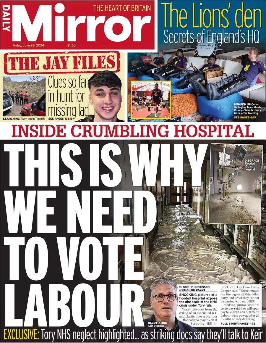 Daily Mirror - Inside crumbling hospitals: This is why we need to vote Labour 
