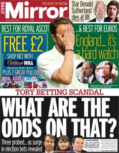 Daily Mirror – Tory Betting Scandal: What’s The Odds On That? 