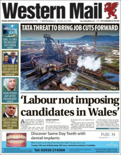 Western Mail – 4-6-2024 – ‘Labour not imposing candidates in Wales’