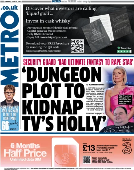 The Metro – Dungeon plot to kill kidnap TV’s Holly