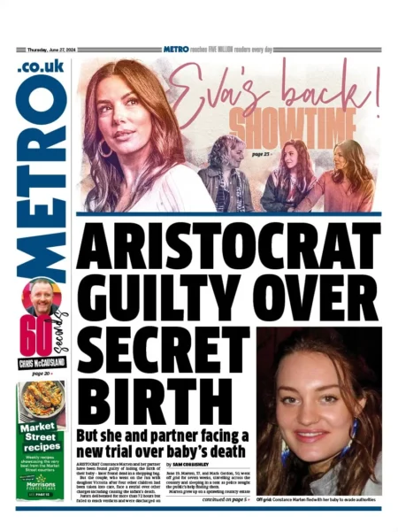 Metro - Aristocrat guilty over secret birth