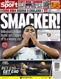 Mirror Sport – Serbia 0-1 England: Smacker 