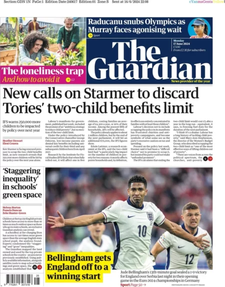 The Guardian - New calls on Starmer to discard Tories’ two-child benefits limit