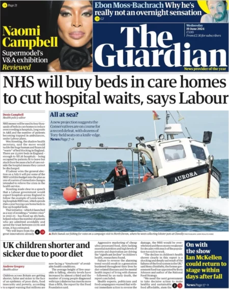 The Guardian - NHS will buy beds in care homes to cut hospital waits, says Labour 