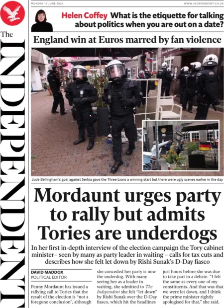 The Independent - Mordaunt urges party to rally but admits Tories are the underdogs