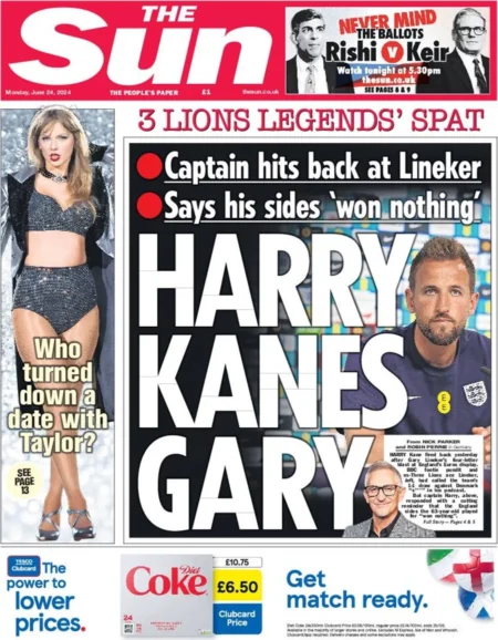 The Sun - ‘Harry Kanes Gary’