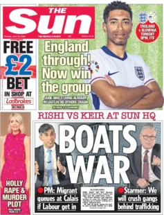 The Sun – Rishi vs Keir at the Sun HQ: Boats War