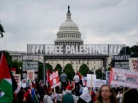 Netanyahu defends Gaza war as protesters rally outside US Congress