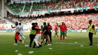 Morocco beat Argentina in game marked by crowd troubles and chaos 