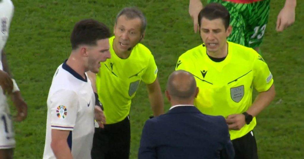 What Declan Rice shouted at Slovakia manager after England win at Euro 2024 | Football What Declan Rice shouted at Slovakia manager after England win at Euro 2024 | Football