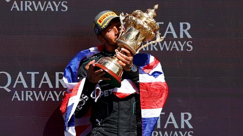 Lewis Hamilton wins the British Grand prix at Silverstone