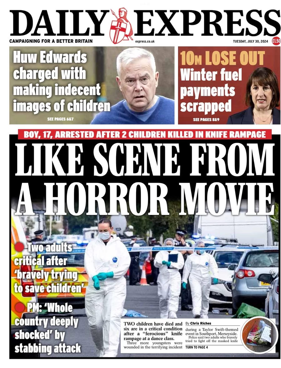 Daily Express - Like scene from a horror movie 
