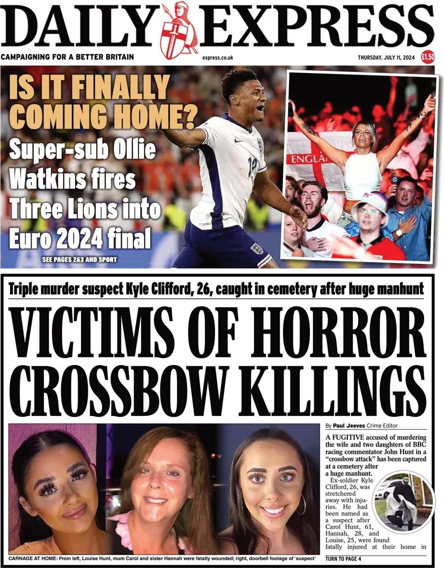 Daily Express - Victims of horror crossbow killings