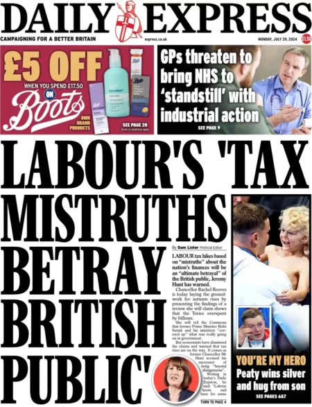 Daily Express – Labour’s tax mistruths betray British public 