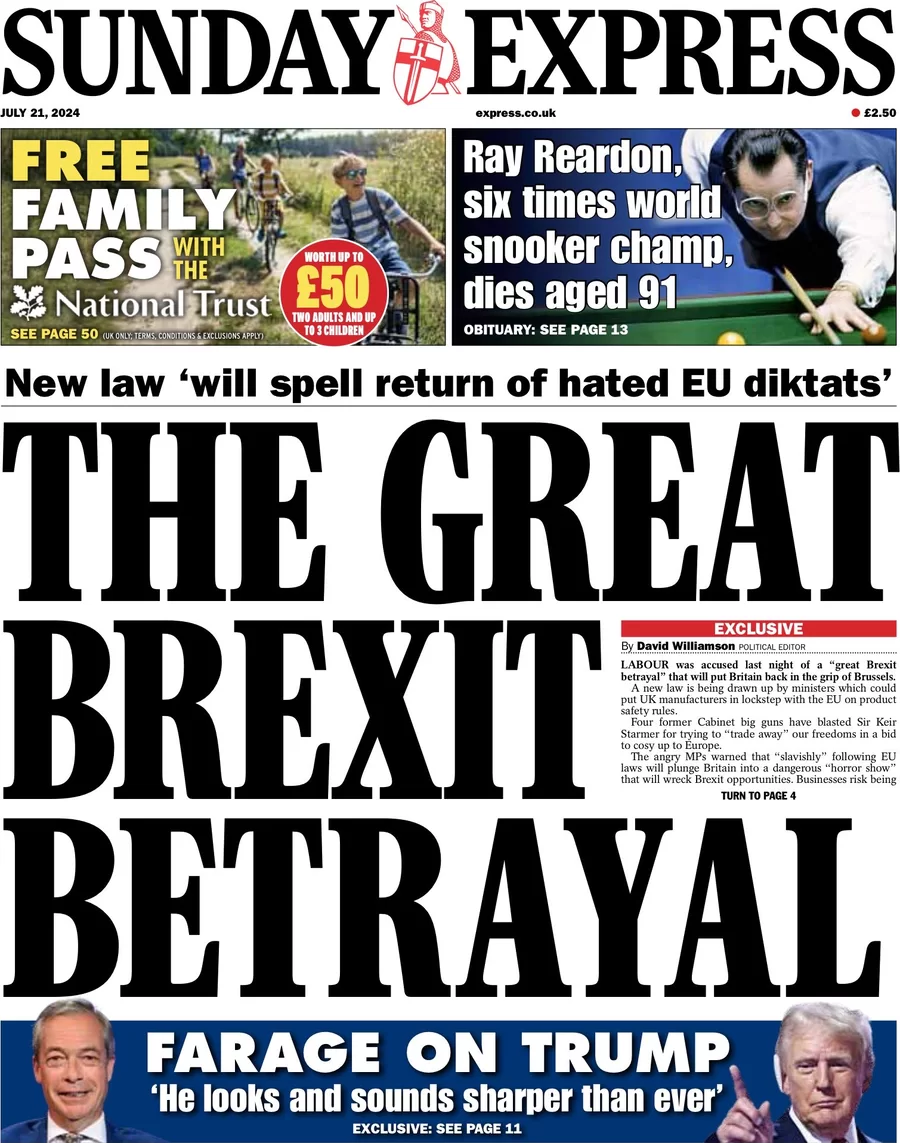 Sunday Express - The Great Brexit Betrayal 
