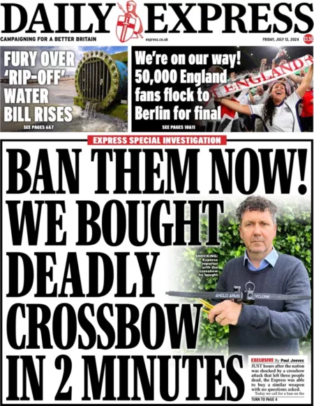 Daily Express - Ban them now! We bought deadly crossbow in 2 minutes