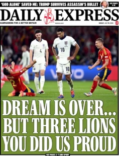 Daily Express – Dream is over but Three Lions did us proud