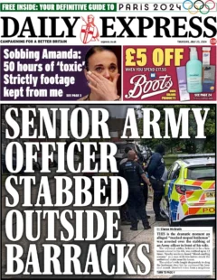 Daily Express – Senior Army officer stabbed outside barracks 
