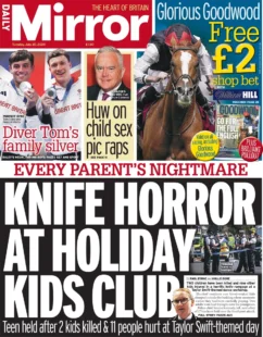 Daily Mirror – Knife horror at holiday kids club 