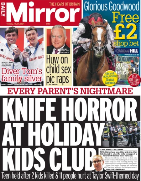 Daily Mirror – Knife horror at holiday kids club 