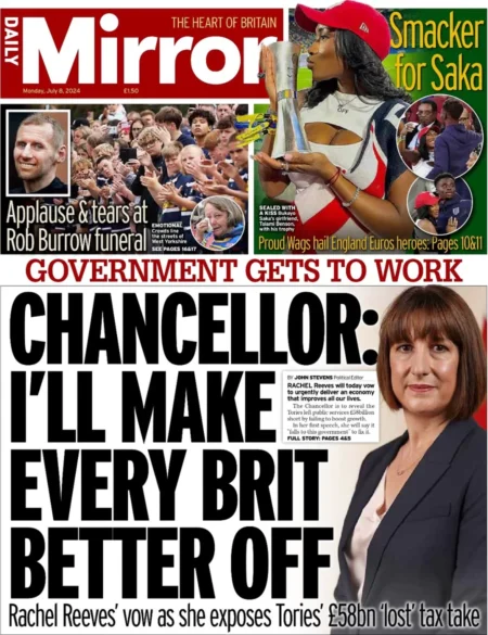 Daily Mirror - Chancellor: I’ll make every Brit better off