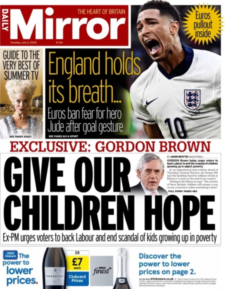 Daily Mirror – Gordon Brown: Give our children hope 