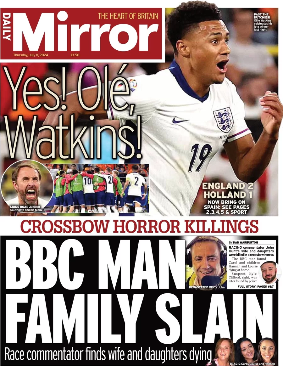 Daily Mirror - BBC man family slain
