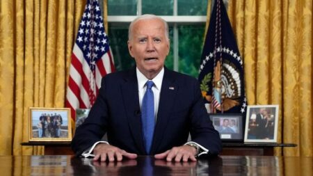Joe Biden tells US it’s time to ‘pass the torch’ to Harris