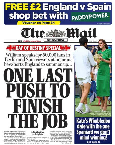 The Mail on Sunday – One last push to finish the job