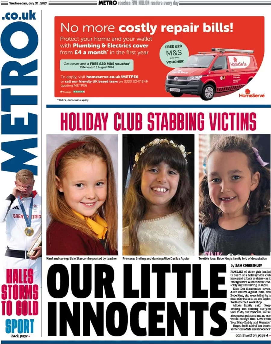 Metro - Holiday Club stabbing victims: Our little innocents 
